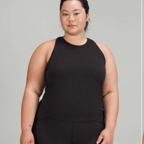 Lululemon Size 14 Swiftly Tech Tank Top High Neck Race Length Black - Picture 1 of 5